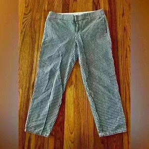 J.CREW -  BLUE/White Gingham Pants. City Fit. Size 4